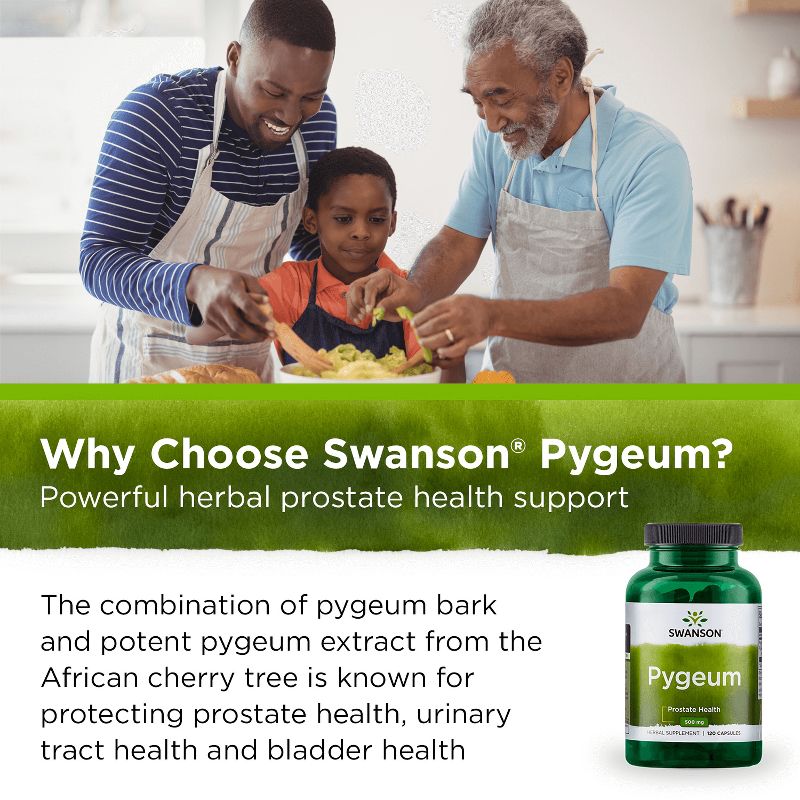Swanson Herbal Supplements Pygeum - Featuring Pygeum Bark & Extract Capsule 120ct, 5 of 7