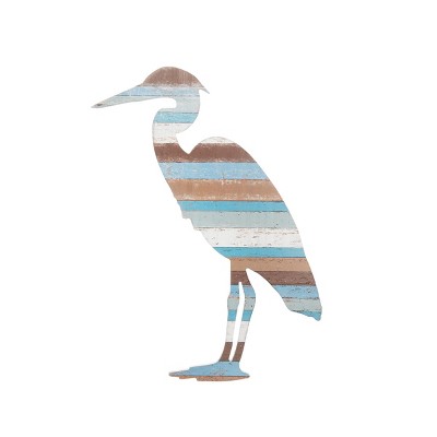 Beachcombers Heron Bird Wall Art 11 x 15 x 0.315 Inches.