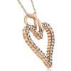 Pompeii3 1 1/10ct Diamond Heart Pendant Necklace in 14K White, Yellow or Rose Gold 1 1/4" - 2 of 3