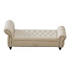 CAVINAS Modern Upholstered Nails Tufted Ottoman Bench with Storage,Button Tufted Storage Ottoman for Living Room - 3 of 4