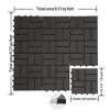 12"x12" Square Composite Patio Interlocking Deck Tiles. Four Slat Plastic Outdoor Flooring, All Weather for Balcony - 2 of 3