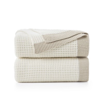 Amelie Home Reversible Chenille Knit Throw Blanket – Soft, Lightweight & Cozy