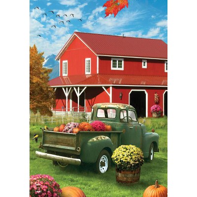 Farm Fresh Mums Autumn Garden Flag Fall Pickup Floral 18" x 12.5" Briarwood Lane