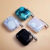 Insten Case Compatible with AirPods 1 & 2 - Smooth Marble Pattern Skin Cover with Keychain, White - 2 of 4