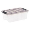 IRIS 12.95qt 8pk Stack and Pull Plastic Storage Bin: Multicolor, Transparent, Stackable, Lidded, Built-In Handles - 2 of 4