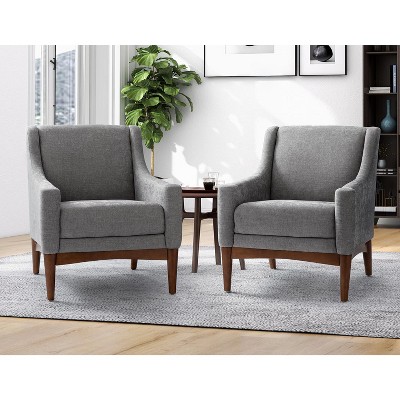 Set of 2 Gerard Mid-century Modern Style Armchair with Sloped Arms | ARTFUL LIVING DESIGN