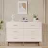Modern White Dresser for Bedroom, Slim Drawer Dresser, Wooden Chest of Drawer with Metal Legs - 3 of 4