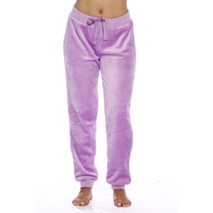Just Love Women's Velour Plush Jogger Pants - Soft and Cozy Lounge - 1 of 2