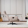 Linen Swivel Recliner Chair, Manual 360° Swivel Glider Nursing Chair with Adjustable Back and Footrest for Living Room – Cuddlewood - 3 of 4