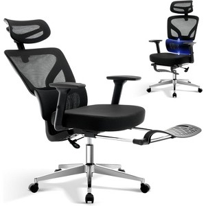 Ergonomic Office Desk Chair - High-Back Mesh Chair with Adjustable Lumbar, 3D Armrests, Headrest | Rolling Swivel for Home, Office, Gaming - 1 of 4