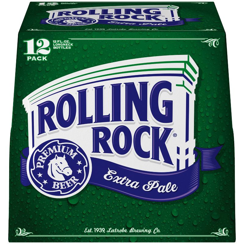 Rolling Rock Extra Pale Beer - 12pk/12 fl oz Bottles, 1 of 10