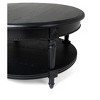 Maven Lane Pullman Traditional Round Wooden Coffee Table, Antiqued Black - 3 of 4