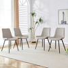 Sapphtopaz Modern Simple Dining Chairs Set of 4, Faux Leather Kitchen Chairs with Curved Widened Cushion for Dining Room, Kitchen - 4 of 4
