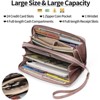 Clotth Women for Wallet - RFID Blocking Clutch Large Capacity Vegan Leather Purse with Adjustable Wristlet & Grip Strap for Daily Use,Travel - 4 of 4