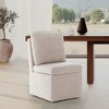 WestinTrends Soho Modern Upholstered Chenille Armless Dining Chairs With Casters - 2 of 4