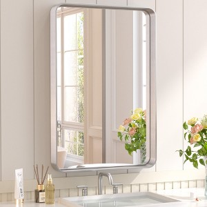 Keonjinn Framed Wall Mirror, Modern Rectangular Bathroom Vanity Mirror, Wall Mounted - 1 of 4