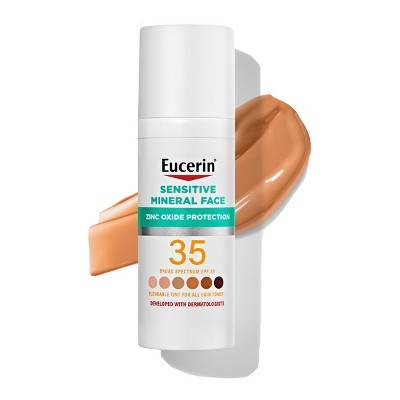 Eucerin Sensitive Tinted Mineral Face Sunscreen - 35 - 1.7 Fl Oz Target