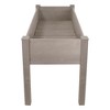 Northlight 4ft Brown Wood Raised Garden Bed Planter Box with Liner - 4 of 4
