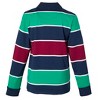 Sportoli Boys Cotton Striped Long Sleeve Polo Rugby Shirt - 2 of 3