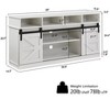 CENGHU TV Stand for Television up to 65" , Modern Mid Century Entertainment Center with Sliding Barn Door, Storage Cabinet Table Living Room, White - 4 of 4