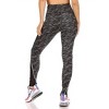 Women's Heathered Leggings with Sheer Reflective Sides - SHOSHO - 3 of 3
