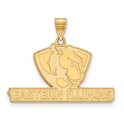 Black Bow Jewelry 10k Yellow Gold Eastern Illinois Panthers NCAA Large Pendant