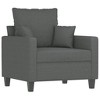 vidaXL Sofa Chair Dark Gray 23.6 in. Fabric - 2 of 4