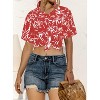 LA LEELA Button Down Shirt Floral Summer Beach Party Colorful Tops Blouses Shirt Dressy Short Sleeve Dress Shirts Hawaiian T Shirts - 2 of 4