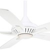 52" Minka Aire Modern Indoor Ceiling Fan with LED Light Remote Control White Glass Shade for Living Room Kitchen Bedroom Family - 3 of 4