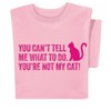 Collections Etc You're Not My Cat Novelty Short Sleeve Graphic T-Shirt X-Large Gender Neutral light pink - 4 of 4