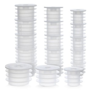 Juvale 45 Pack Press In Medicine Bottle Adapter for Syringe, 3 Sized Medical Dosing Adaptor for Oral Dispensers - 1 of 4