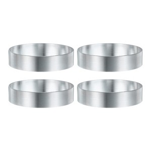 Unique Bargains Stainless Steel Seamless Nonstick Mirror Coating Round Cake Ring 4 Pcs - 1 of 4
