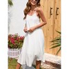 Women's Summer V Neck Sleeveless Maxi Dresses Adjustable Spaghetti Strap Casual Loose Beach Long Dress with Lined - 4 of 4