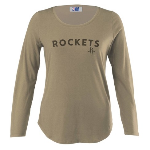 Nba Houston Rockets Women s Long Sleeve Tonal Crew Neck T shirt Target