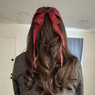 Satin Bow Hair Barrette - A New Day™ : Target