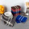 100% Combed Cotton Dish Cloths Pack-Absorbent Popcorn Terry Weave-Kitchen Dishtowels, Cleaning/Drying by Lavish Home (24 Pack-Multiple Colors) - 2 of 4