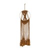 39" x 10" Fabric Macrame Handmade Intricately Weaved Wall Decor with Beaded Fringe Tassels Brown - Olivia & May - 2 of 4