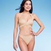 Women's High Leg Extra Cheeky Bikini Bottom - Wild Fable™ Gold - image 3 of 4