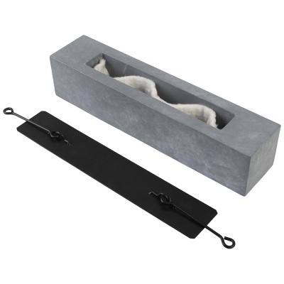 Gray Concrete Tabletop Gas Fire Pit