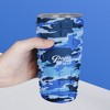 Pavilion Gift Company - Papa Bear - 20 oz Travel Tumbler with 3D Silicone Wrap - Portable Drinkware - 2 of 4
