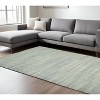 Light Blue And Tan Jute Geometric Flatweave Handmade Area Rug - 2 of 4