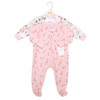 Hudson Baby Infant Girls Fleece Sleep and Play, Family Floral - 2 of 4