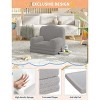 2-in-1 Kids Convertible Sofa & Lounger, Machine Washable Teddy Fleece Toddler Couch Bed, Soft Fold Out Couch Lounger for Kids, (Crown) - 4 of 4