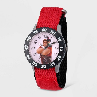 Kids' Disney Vanellope Von Schweetz Wreck It Ralph Stainless Steel Time Teacher Watch - Red