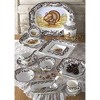 Spode Woodland Turkey Cranberry Dish with Slotted Spoon - Fine Porcelain Thanksgiving Serving Dish, Classic Turkey Motif, Microwave & Dishwasher Safe - 4 of 4