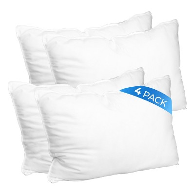 Microfiber Medium Density Solid Pillows, Set of 2 by Blue Nile Mills