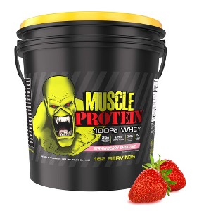 Muscle Protein Whey Powder [12 lbs/Pack of 1]– Cold Filtered, 25g Pure Protein, 6.6g BCAAs (Packaging May Vary) 12LB - 1 of 4