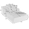 Dolonm 49.2 in. Oversized Corduroy Chaise Lounge Modern Sleeper Sofa for Living Room & Office - 3 of 4