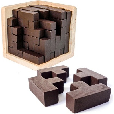 Probe Hues Probe Hues 3D Wooden Brain Teaser Puzzle, Engaging Box for Kids & Adults