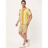 Lars Amadeus Men's Short Sleeve Button Down Summer Beach Vertical Striped Shirts - 3 of 4